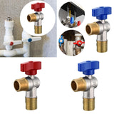 Maxbell Angle Stop Valve 1/2'' Replacement Brass Faucet Valve for Faucet Toilet Sink Red