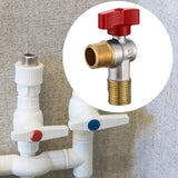 Maxbell Angle Stop Valve 1/2'' Replacement Brass Faucet Valve for Faucet Toilet Sink Red