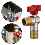 Maxbell Angle Stop Valve 1/2'' Replacement Brass Faucet Valve for Faucet Toilet Sink Red