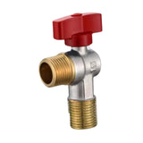 Maxbell Angle Stop Valve 1/2'' Replacement Brass Faucet Valve for Faucet Toilet Sink Red