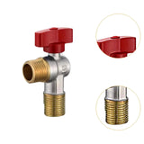 Maxbell Angle Stop Valve 1/2'' Replacement Brass Faucet Valve for Faucet Toilet Sink Red