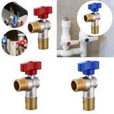 Maxbell Angle Stop Valve 1/2'' Replacement Brass Faucet Valve for Faucet Toilet Sink Red