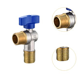 Maxbell Angle Stop Valve 1/2'' Replacement Brass Faucet Valve for Faucet Toilet Sink Blue