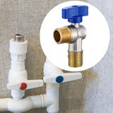Maxbell Angle Stop Valve 1/2'' Replacement Brass Faucet Valve for Faucet Toilet Sink Blue