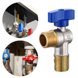 Maxbell Angle Stop Valve 1/2'' Replacement Brass Faucet Valve for Faucet Toilet Sink Blue