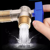 Maxbell Angle Stop Valve 1/2'' Replacement Brass Faucet Valve for Faucet Toilet Sink Blue