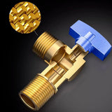 Maxbell Angle Stop Valve 1/2'' Replacement Brass Faucet Valve for Faucet Toilet Sink Blue