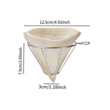 Maxbell Flannel Cloth Coffee Filter Strainer Stainless Steel Funnel for Home Camping