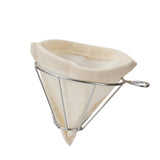 Maxbell Flannel Cloth Coffee Filter Strainer Stainless Steel Funnel for Home Camping