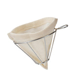Maxbell Flannel Cloth Coffee Filter Strainer Stainless Steel Funnel for Home Camping