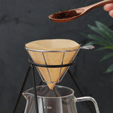 Maxbell Flannel Cloth Coffee Filter Strainer Stainless Steel Funnel for Home Camping