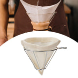 Maxbell Flannel Cloth Coffee Filter Strainer Stainless Steel Funnel for Home Camping