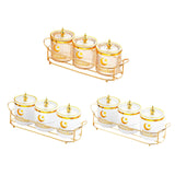 Maxbell Dry Fruit Jars with Lid with Tray Snack Container for Living Room Party Home Amber