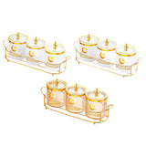 Maxbell Dry Fruit Jars with Lid with Tray Snack Container for Living Room Party Home Amber