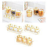 Maxbell Dry Fruit Jars with Lid with Tray Snack Container for Living Room Party Home Amber