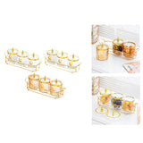 Maxbell Dry Fruit Jars with Lid with Tray Snack Container for Living Room Party Home Amber
