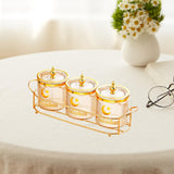 Maxbell Dry Fruit Jars with Lid with Tray Snack Container for Living Room Party Home Amber