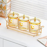 Maxbell Dry Fruit Jars with Lid with Tray Snack Container for Living Room Party Home Transparent