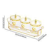 Maxbell Dry Fruit Jars with Lid with Tray Snack Container for Living Room Party Home Transparent