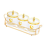 Maxbell Dry Fruit Jars with Lid with Tray Snack Container for Living Room Party Home Transparent