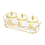 Maxbell Dry Fruit Jars with Lid with Tray Snack Container for Living Room Party Home Transparent