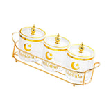 Maxbell Dry Fruit Jars with Lid with Tray Snack Container for Living Room Party Home Transparent