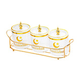 Maxbell Dry Fruit Jars with Lid with Tray Snack Container for Living Room Party Home Transparent