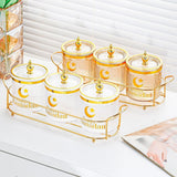 Maxbell Dry Fruit Jars with Lid with Tray Snack Container for Living Room Party Home Transparent
