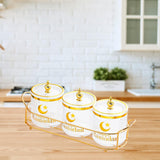 Maxbell Dry Fruit Jars with Lid with Tray Snack Container for Living Room Party Home Transparent