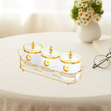 Maxbell Dry Fruit Jars with Lid with Tray Snack Container for Living Room Party Home White