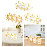 Maxbell Sugar Jars Wedding Decor with Tray Multifunctional for Kitchen Holiday Candy Amber
