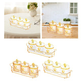 Maxbell Sugar Jars Wedding Decor with Tray Multifunctional for Kitchen Holiday Candy Amber