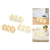 Maxbell Sugar Jars Wedding Decor with Tray Multifunctional for Kitchen Holiday Candy Amber