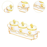 Maxbell Sugar Jars Wedding Decor with Tray Multifunctional for Kitchen Holiday Candy Transparent