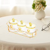 Maxbell Sugar Jars Wedding Decor with Tray Multifunctional for Kitchen Holiday Candy Transparent
