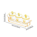 Maxbell Sugar Jars Wedding Decor with Tray Multifunctional for Kitchen Holiday Candy Transparent