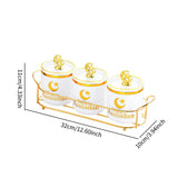 Maxbell Sugar Jars Wedding Decor with Tray Multifunctional for Kitchen Holiday Candy White
