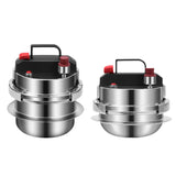 Maxbell Mini Pressure Cooker 304 Stainless Steel Pot for Household Family Restaurant 0.8L