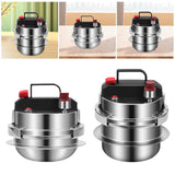 Maxbell Mini Pressure Cooker 304 Stainless Steel Pot for Household Family Restaurant 0.8L