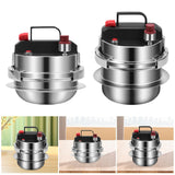 Maxbell Mini Pressure Cooker 304 Stainless Steel Pot for Household Family Restaurant 0.8L