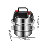 Maxbell Mini Pressure Cooker 304 Stainless Steel Pot for Household Family Restaurant 1.6L