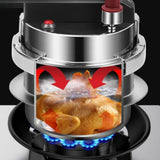 Maxbell Mini Pressure Cooker 304 Stainless Steel Pot for Household Family Restaurant 1.6L