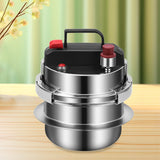 Maxbell Mini Pressure Cooker 304 Stainless Steel Pot for Household Family Restaurant 1.6L