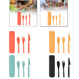 Maxbell Camping Cutlery Set Utensils for Family Gatherings Barbecue Kitchen Supplies red