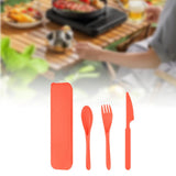 Maxbell Camping Cutlery Set Utensils for Family Gatherings Barbecue Kitchen Supplies red