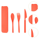 Maxbell Camping Cutlery Set Utensils for Family Gatherings Barbecue Kitchen Supplies red