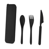 Maxbell Camping Cutlery Set Utensils for Family Gatherings Barbecue Kitchen Supplies black