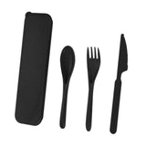 Maxbell Camping Cutlery Set Utensils for Family Gatherings Barbecue Kitchen Supplies black