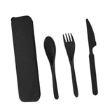 Maxbell Camping Cutlery Set Utensils for Family Gatherings Barbecue Kitchen Supplies black