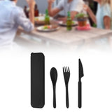 Maxbell Camping Cutlery Set Utensils for Family Gatherings Barbecue Kitchen Supplies black